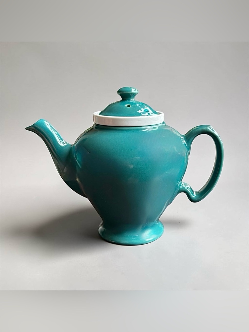 Vintage Hall China McCormick Tea Baltimore Green Teapot Lid Infuser 6 Cup